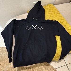 NWOT Heartbeat Baseball Hoodie Medium
